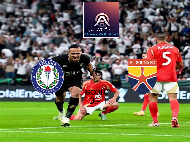 فريق الجونة يفوز على  سموحة بنتيجة 0 - 1 في بطولة الدوري المصري.