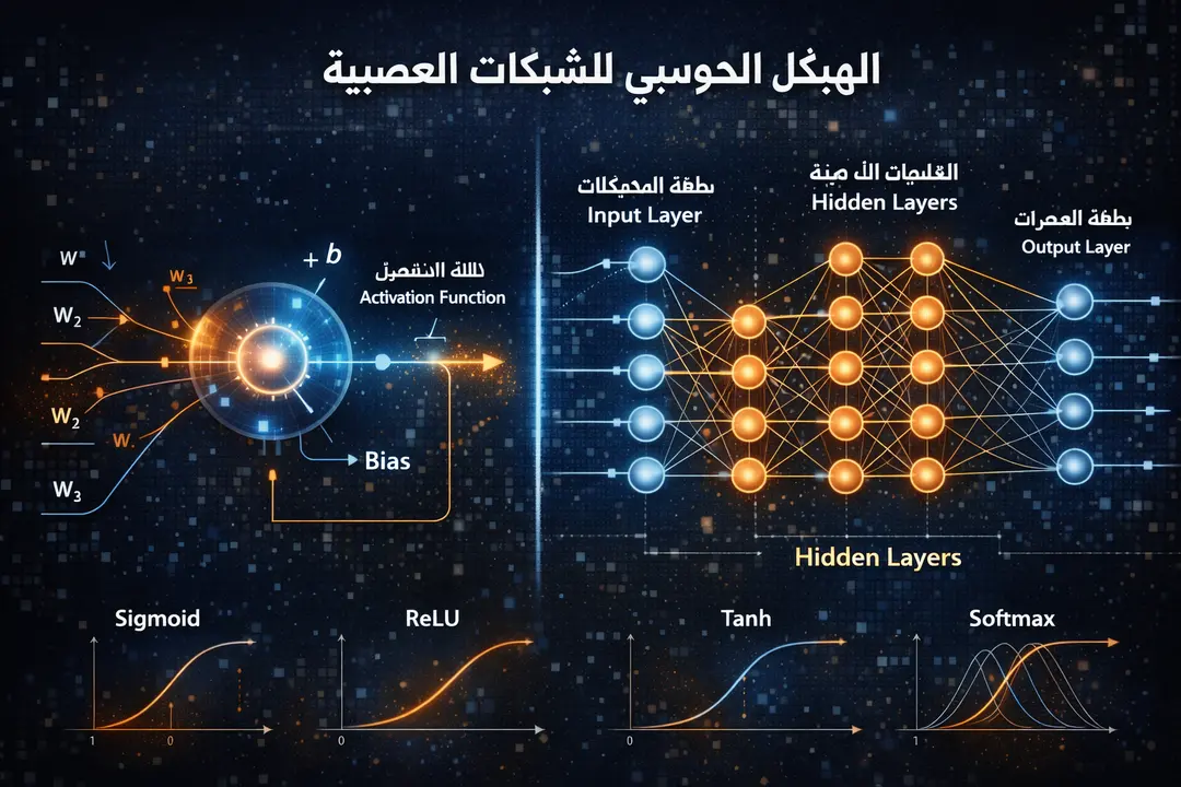 الهيكل الحوسبي للشبكات العصبية في الذكاء الاصطناعي