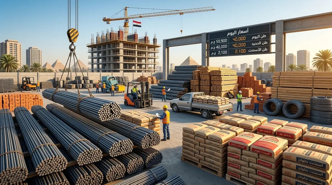 أسعار الحديد والاسمنت اليوم في مصر 7 اكتوبر 2026 : دليل أشهر الأنواع الأكثر طلباً بالأسواق