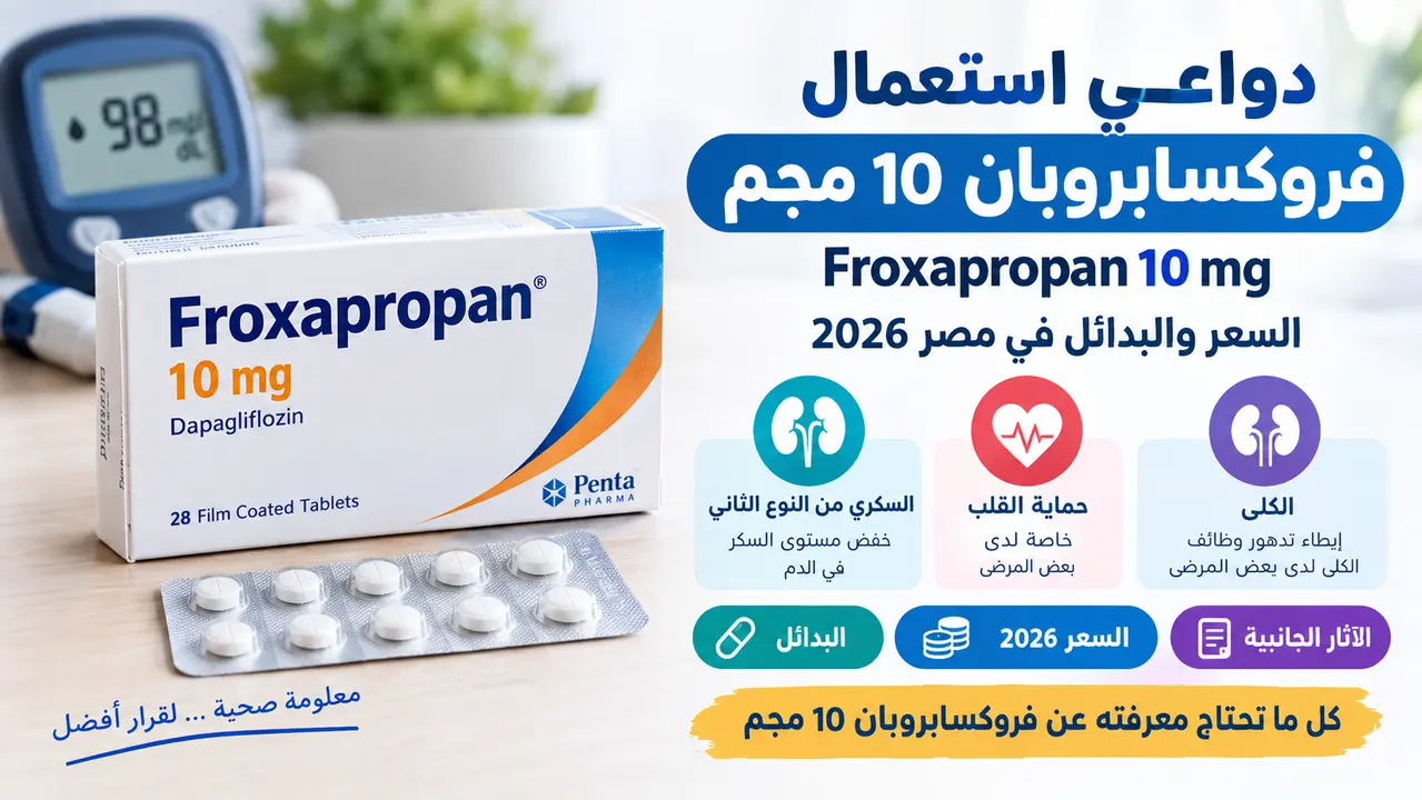 دواعي استعمال فروكسابروبان 10 مجم Froxapropan.. السعر والبدائل في مصر 2026